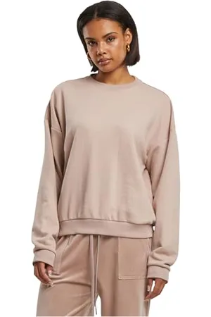 Urban classics Damska bluza damska oversized Light Terry Crewneck, luźny sweter dla kobiet, oversized fit, , XS