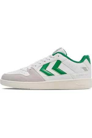 Hummel Unisex ST. Power Play PL Sneakers, White/Green, 43 EU, , 43 EU