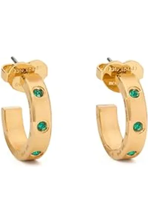 Kate Spade W Stone Huggies, Emerald