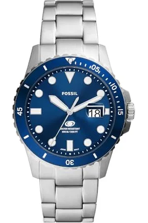 Fossil Herenhorloge Blue Dive three-hand date, roestvrij staal, FS6029