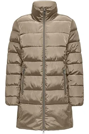 ONLY ONLNEWLINA Puffer Zip Coat OTW KTA kurtka pikowana, beżowa, L, , L