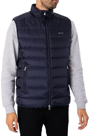 GANT Męska kamizelka Light DOWN Gilet, Evening Blue, standardowa