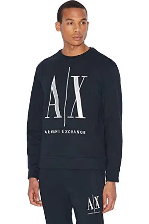 Armani Exchange Bluza męska Icon Project, NIEBIESKI, M