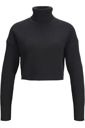JACK & JONES JACK&JONES Damski sweter z dzianiny JXLIV Twist Crop High Neck Knit SN, czarny, S, , S