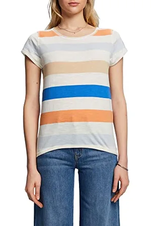 ESPRIT T-shirt w paski, 100% bawełna, , XS