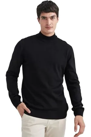 DeFacto Męski sweter – stylowy na golfie – kardigany i swetry z dzianiny dla mężczyzn – swetry i kardigany dla każdego, , S