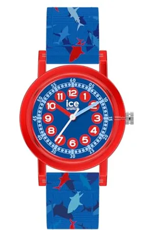 Ice-Watch ICE learning Blue shark - Chłopięcy niebieski zegarek z nylonowym paskiem - 023296 (Mały)