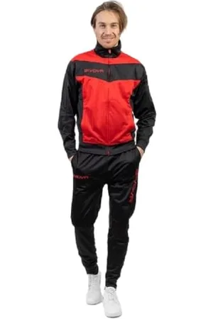Givova Luksusowy kombinezon Visa, czerwony/czarny, 4XL