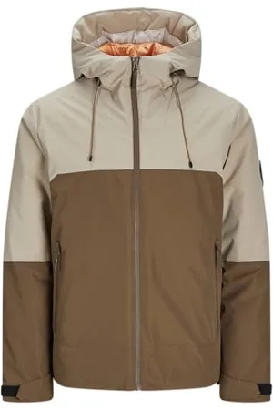 JACK & JONES JCOAIDEN przejściowa kurtka męska, teak/szczegóły: Crockery Blocking, XS, , XS