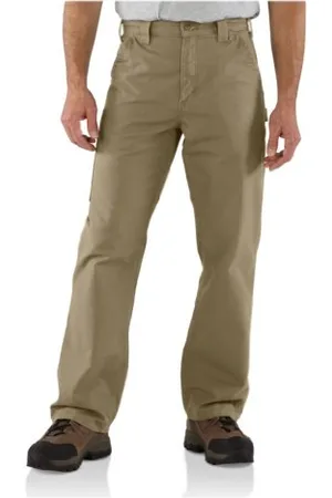 Carhartt Męskie płócienne spodnie robocze ogrodniczki B151, , 46W / 32L
