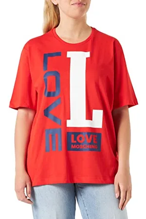 Moschino Damski t-shirt oversize, z krótkim rękawem, , 46 (DE), , 46