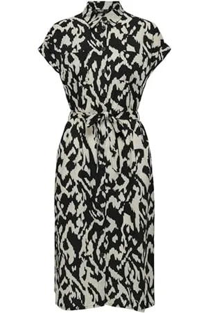ONLY Onlhannover S/S Shirt Dress Noos WVN, /czarna grafika, 38