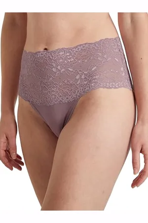 Calida Sensual Secrets Slip, wysoka talia damskie, szeroki, przezroczysty ściągacz koronkowy, , 48-50