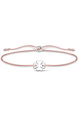 Thomas Sabo A1995-173-19-L20V Bransoletka Liść Koniczyny, 20 cm, Srebrny/Różowy