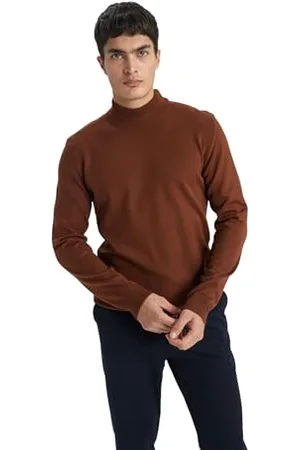 DeFacto Męski sweter – stylowy na golfie – kardigany i swetry z dzianiny dla mężczyzn – swetry i kardigany dla każdego, , M