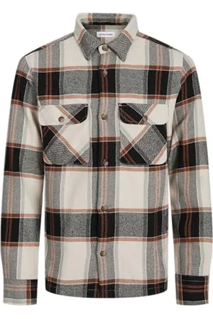 JACK & JONES JJdarren flanelowa koszulka z krótkim rękawem LS, , L
