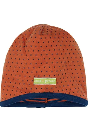 loud + proud Unisex Doubleface, czapka z certyfikatem GOTS, Cinnamon, 86/92