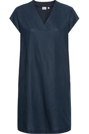 Camel Active Damska sukienka wsuwana w letniej mieszance lnu, , XXL