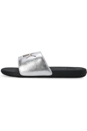 PUMA Sandały unisex Cool Cat 2.0 Metallic Shine Slide, Silver Gold Black, 42 EU