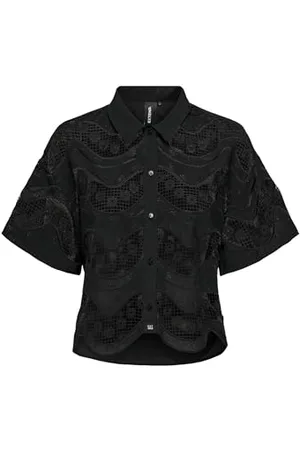ONLY ONLSUKO Life SS LACE Shirt XT WVN, , M