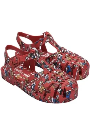 Melissa Mini Possession Print + Mickey and Friends BB, 24 EU Płaskie sandały, , 24 EU