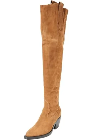 Pinko Strauss TEXANO CUISSARD Suede, Buty Zachodnie damskie, L15_Brązowy Tytoń, 36 EU, , 36 EU