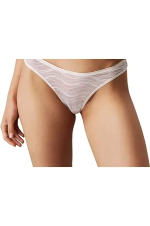 Calvin Klein Damskie stringi, Wielobarwny (Black Plum/Ivory/Lilac Sugar), L
