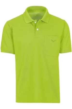 Trigema Męska koszulka polo z kieszenią na piersi, żółty (Lemon), M
