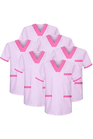 MISEMIYA Pakiet 6 sztuk - Unisex medyczna medyczna pielęgniarka jednolite opieki zdrowotnej, , M