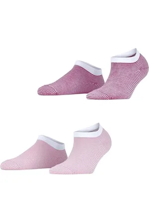 ESPRIT Damskie skarpety do sneakersów, 2 sztuki, oddychające, ekologiczna bawełna, wzmocnione damskie skarpety do sneakersów, trwałe, wytrzymałe, przyjazne dla skóry, w paski, opakowanie 2 pary