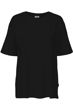 Noisy May Womens T-shirt Oversized Top Dropped Shoulder Round Neck Shirt Unicolored NMIDA, Colours: , Size:S