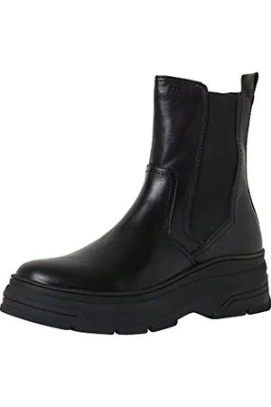 Marco Tozzi Damskie 2-25472-29 skórzane buty Chelsea, czarne Nappa, 39 EU