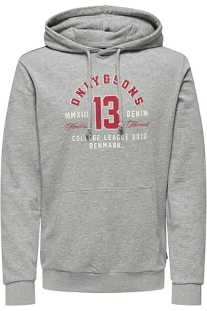 Only & Sons Onslenny Reg Vintage Print Hood Sweat bluza z kapturem, , L
