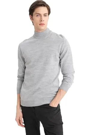 DeFacto Męski sweter – stylowy na golfie – kardigany i swetry z dzianiny dla mężczyzn – swetry i kardigany dla każdego, , XL