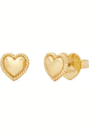 Kate Spade Mini Heart Studs, Gold