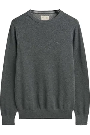 GANT Męski bawełniany sweter z dekoltem w kształcie litery C, , XL