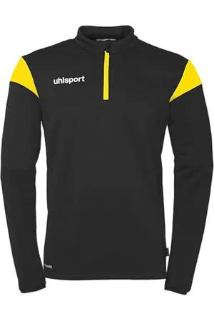 Uhlsport Squad 27 1/4 Zip Top Bluza Sportowa, Czarny/Limonka Żółty, XXL Unisex-Dorosły, Czarny/Limonka Żółty, XXL