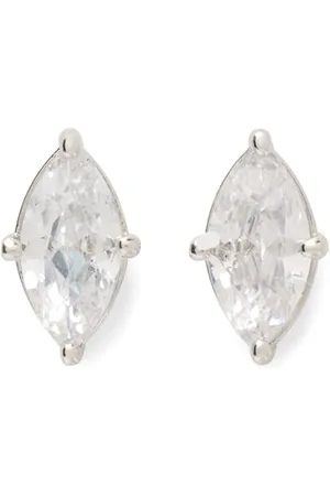 Kate Spade Signature Solitaire Studs, Clear/Silver
