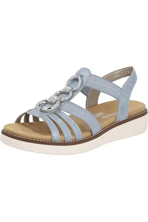 Remonte Damskie sandały D2073, bleu/Steelblue / 12, 37 EU, , 37 eu