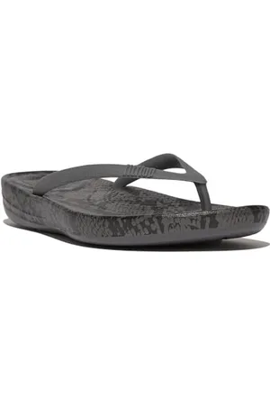 FitFlop Damskie sandały Iqushion z nadrukiem węża, ergonomiczne klapki, , 40 EU