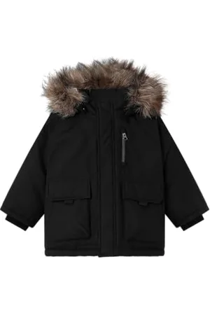 NAME IT Chłopięca kurtka NMMMASTER PB Parka, czarna, 86, , 86