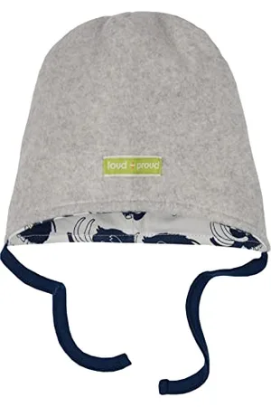 loud + proud Czapka polarowa dla dzieci, unisex, certyfikat GOTS, srebrna, 74/80
