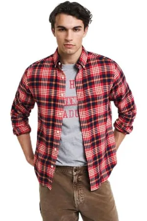 GANT REG Flannel Plaid Shirt, , S