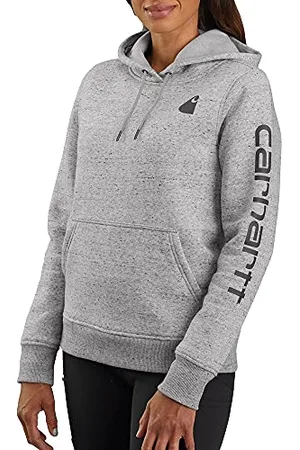 Carhartt Damska bluza z nadrukiem z logo średniej wagi o luźnym kroju, Asfaltowy wrzos Nep, L