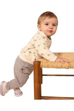 Petit Bateau Unisex Baby A08GK spodnie, szare Chaton Chine, 3 miesiące, , 3 Miesięcy