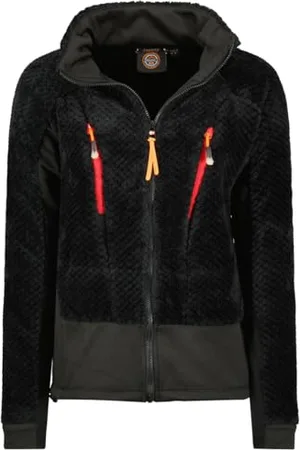 Geographical Norway Uliste Damski ciepły polar ciepły damski zamek błyskawiczny kurtka jesienno-zimowa ciepła damska - długi rękaw sweter futrzany miękki komfort na zewnątrz ( 2XL), , XXL