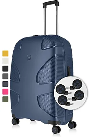 IMPACKT IP1 4-kołowa walizka z twardego materiału pochodzącego z recyklingu, ekologiczna walizka podróżna z wymiennymi kółkami na zatrzask, , 76 cm (Größe L), casual