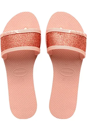 Havaianas Damskie sandały Angra Glitter Balet Rose Slide, Balet Rose, 35/36 EU