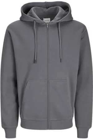 JACK & JONES JJEBRADLEY JJEBRADLEY bluza z kapturem Regular Fit z zamkiem błyskawicznym Uni Zip Pullover Sweater, , XXL