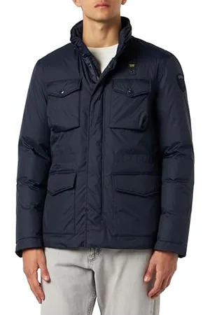 Blauer Blouson Nastrza Kurtka Wyściełana Mężczyźni, , L